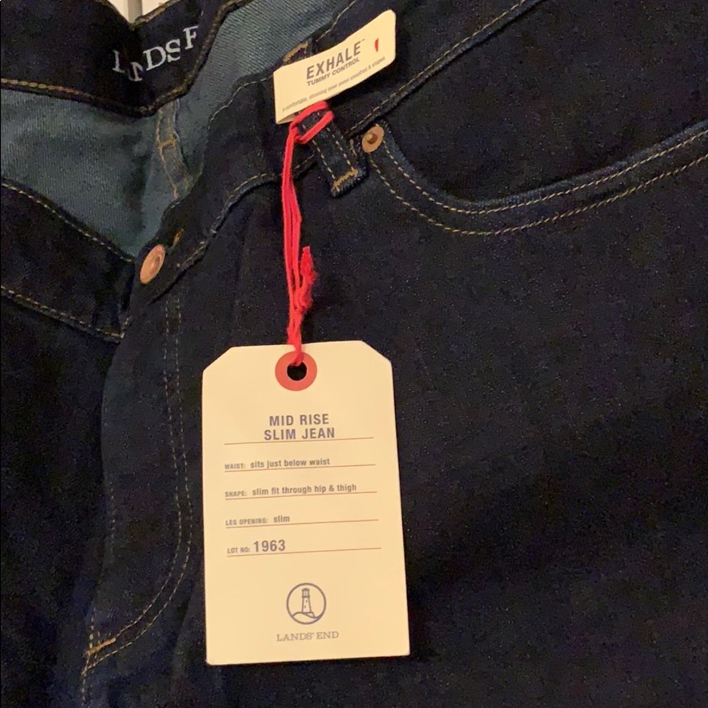 Lands’ End Mid Rise Slim Jean - Picture 2 of 8